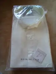 Neil Allyn Tuxedo Shirt, Poly/Cotton, Wing Collar, light lemon color, XL - 36/37