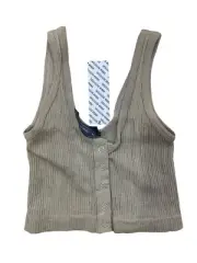 Urban Outfitters Out From Under Drew Ribbed Snap-Front Bra Top XS/S Green NWT