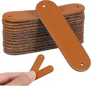 GRADENEVE 100Pcs DIY PU Leather Labels Two Garment Tags for Clothing Hats and Crafts Durable and Lightweight Accessories