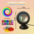 Mini USB Sunset Lamp Led Projector Night Light 16 Colors Switch Rainbow Atmosphe