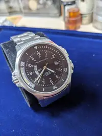 在飛比找Yahoo!奇摩拍賣優惠-Hamilton Khaki Navy GMT 防水200m