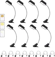 KunHe 8 Pack Rechargeable Book Lights Bulk, Clip on Light for Reading at Night in Bed, Stepless Dimming 3 Color Temperatures Stocking Stuffers for Kids,Book Lovers