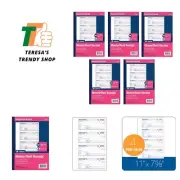 Money and Rent Receipt Book, 3-Part, Carbonless, White/Canary/Pink,7 5/8" x 1...