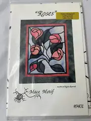 Roses #9401 Stained Glass Quilt Pattern 1993 Jace Motif Uncut