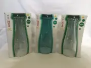 3 Collectable Mcdonalds Coca Cola Coke Glasses 2013 NEW. 2 Green 1 Aqua