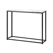 Oikiture Console Table Hallway Entry Side Tables Marble Effect Hall Display Black&White