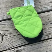 New Neon Green Black Mini Mitt For RV Small Kitchen Oven Glove Silicone Grip mit