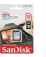 Sandisk Ultra SDHC 32GB 80MB/S C10 Flash Memory Card (SDSDUNC-032G-AN6IN)