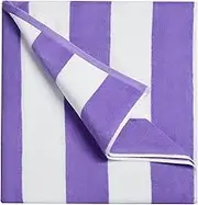 Bornbay Large Beach Towel Oversized - 40"X70" Big Cute Beach Towel, Extra Large Thick Purple Beach Towels, XL Wide Fluffy Beach Towel Oversize,Giant Stripe Cotton Pool Towel for Adults