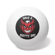 Devil Face Ping Pong Balls, Set of 6, Halloween Table Tennis Balls, Spooky Game