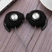 3.5Mm Wired Gaming Headset On-Ear Sports Headphones Ear-Hook Music Earphones for Phones Tablet Laptop Desktop Pc Black A