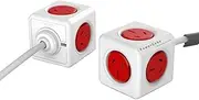 Allocacoc Powercube Extended Boston Red 5 Outlets Sockets with 3 Meter Cable
