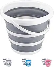 Craftend Collapsible Bucket 10L 2.6 Gallon Cleaning Bucket Mop Bucket Folding Foldable Portable Small Plastic Water Supplies for Outdoor Garden Camping Fishing Car Wash Space Saving