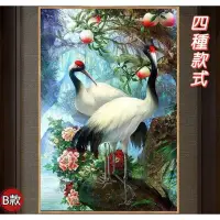 在飛比找蝦皮購物優惠-nice🌻仙鶴圖5D鑽石畫Diy滿鑽(非成品 無框)吉祥風水