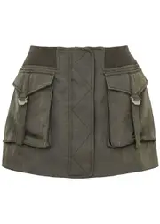 Dion Lee Aviator Nylon Mini Skirt - Khaki - 8 (UK8 / S) 8 (UK8 / S)
