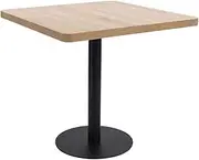 Bistro Table, Dining, Room, MDF, Wood, Size 80x80 cm - Light Brown Table for Kitchen, Farmhouse Use