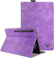 [CXTcase] Case for Samsung Galaxy Tab S8 Ultra 2022 / S9 Ultra 2023 14.6 inch, Multi-Angle Folio Flip PU Leather Case Smart Cover Case Protective Case for Samsung Galaxy Tab S8 Ultra / S9 Ultra, Purple