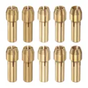 10pcs 1-3.2mm Brass Drill Chucks Collet Bit Sets for Rotary Tools, 4.3mm Shank