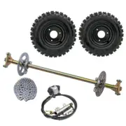 740mm Rear Axle Kit Brake + 6" Wheels Sprocket Hub for Trike Go kart Quad ATV