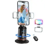 Auto Face Tracking Phone Holder, 360° Rotation Face Body Phone Tripod Smart