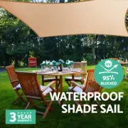 Heavy Duty Shade Sail Canopy 4x5m Waterproof Shade Sail Rectangle 95% UV Sand
