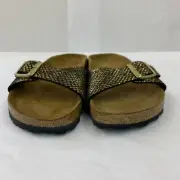 Birkenstock New w/ Box Madrid Shiny Python Black Microfiber Narrow Select Size