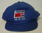 New Pepsi M.E.M. Cap Hat Vtg NOS Pepsi-Cola Employee Sportsman Red White Blue