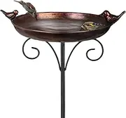 Imtrub Ground Bird Bath - Heavy Duty Birdbath Bowls Only - Shallow Portable Waterproof Decorative Water Feeder for Outside Balconies Gardens Drink Attracting Wildlife Patios