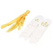 50X Party Favor Boxes Paper Material Mi Bautizo Pattern Equipped Gold Ribbon AC