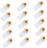 15pcs Frosted Glass Essential Oil Bottles Dropper Reusable Leakproof for Travel Storage