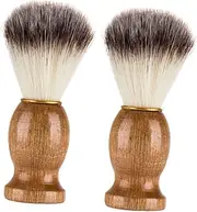 2Pcs Shaving Brush for Men Soft Synthetic Tipped Bristles for Beard Grooming for Achieving Rich and Easy Cleanup After Shaving