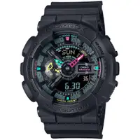 在飛比找PChome24h購物優惠-CASIO G-SHOCK 霧黑螢光防磁雙顯計時錶/GA-1