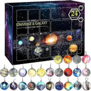 Universe Galaxy Advent Calendar 2023 Christmas Advent Calendars, Cosmic Planet Gemstones Surprise Gifts Box, 24 Days Christmas Countdown Calendar Toy-
