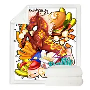 Cool Unicorn Rudicorn Salty Junk Food Throw Blanket