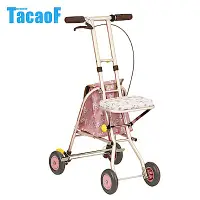 在飛比找Yahoo奇摩購物中心優惠-日本TacaoF幸和 標準型助步車SICP01型-花漾粉