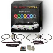 RGB Angel Eye LED Halo kit with IR Remote for 2006-2008 Honda Civic Headlights (for: Honda)