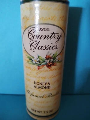 AVON Country Classics HONEY & ALMOND Perfumed Powder 3.5 oz ~ NOS Not Sealed
