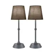 Set of 2 LED Cordless Table Lamp,Rechargeable 6000mA Battery Operated Portabl...