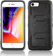 Asuwish Phone Case for iPhone 6/6s/7/8/SE 2020 2022 Cover Hybrid Shockproof Drop Proof Full Body Protective Cell Accessories i Six Seven 6a i6 i7 i8 7s 8s SE2020 SE2 2 SE2022 SE3 3 Women Men Black