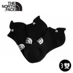 【THE NORTH FACE 運動襪-三雙組《黑》】3RJC/吸濕透氣/耐磨/短襪/襪子/跑步/悠遊山水