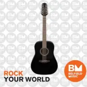 Takamine G30 Series Acoustic Guitar 12-String Dreadnought Black - TGD3012BLK