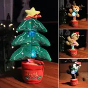 Electric Talking Christmas Toy Creative Singing Dancing Plush Puzzle Toy Novelty Gifts for Children Christmas tree