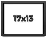 17x13 Shadow Box Frame Black | 2 Inches Deep Real Wood Contemporary Shadowbox Di