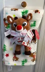 Rudolph The Red-Nosed Reindeer 2 Piece Blanket with Plush Toy