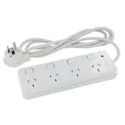 Hpm 10 Amp 4 Outlet Surge Protected Powerboard