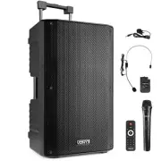 Vonyx VSA500-BP 12" Portable PA Speaker with Wireless Mics