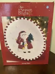 Make The Season Bright Santa Clause Serving Platter