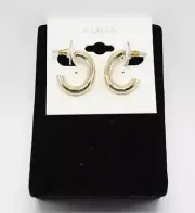 New Aqua Brand Gold Semi Hoop Earrings from Bloomingdales's #AQ14
