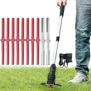 Cordless String Trimmer - Lightweight Electric String Trimmer/Edger Battery Powered,Weed Eater with Two Types of Blades & Charger, Grass Trimmer with Adjustable Telescopic Long Handle