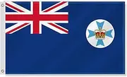 3×5 FT Queensland Flag,Large Queenslanders QLD National Decor,Double Side Digital Printed 150D Polyester Banner With Canvas Header Brass Grommet